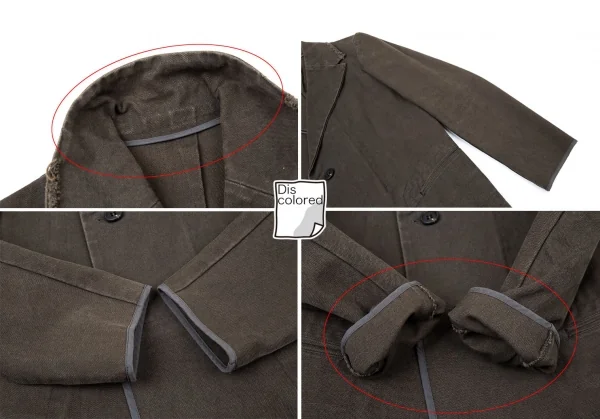 ワイズY's コットンキャンバスジップダブルジャケットセットアップスーツ 淡カーキ3 K-73080_005