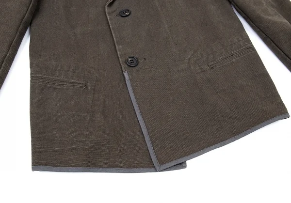 ワイズY's コットンキャンバスジップダブルジャケットセットアップスーツ 淡カーキ3 K-73080_006