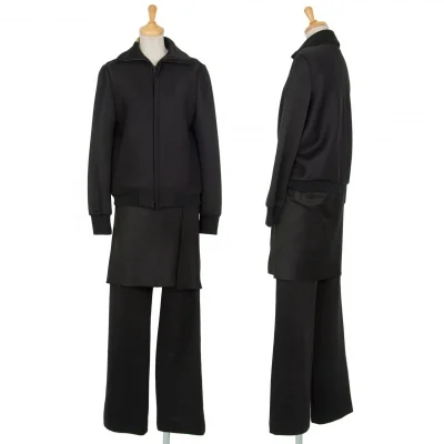 ヨウジヤマモト ファムYohji Yamamoto FEMME ポリジャージーセットアップ 黒