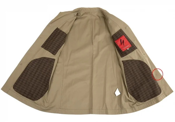 ワイズフォーメンY’s for men 赤ラベル 裏ウールパッチコットンジャケット カーキ2 K-73158_012