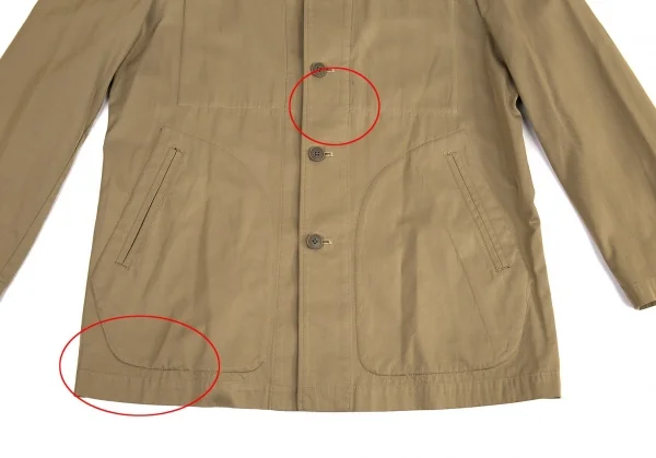 ワイズフォーメンY’s for men 赤ラベル 裏ウールパッチコットンジャケット カーキ2 K-73158_008