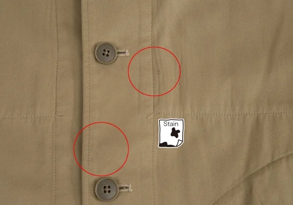 ワイズフォーメンY’s for men 赤ラベル 裏ウールパッチコットンジャケット カーキ2 K-73158_009