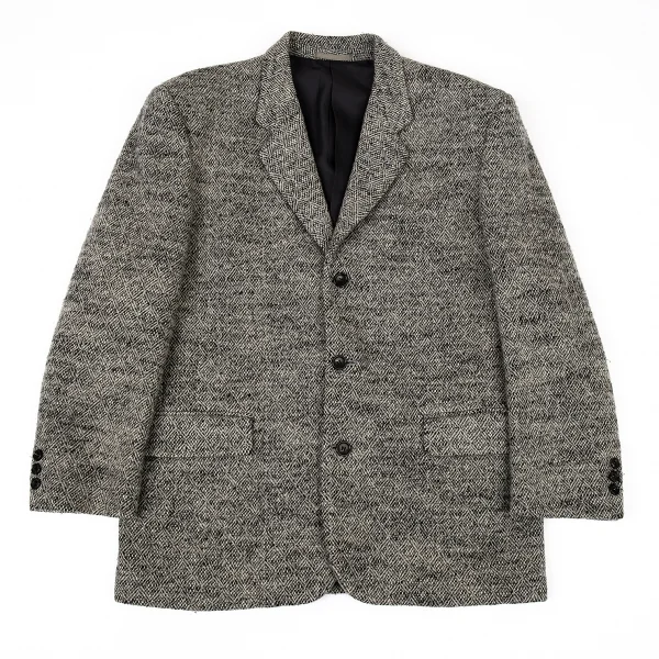 コムデギャルソン オムCOMME des GARCONS HOMME ツイードダイヤ柄3Bジャケット グレーM K-73218_001