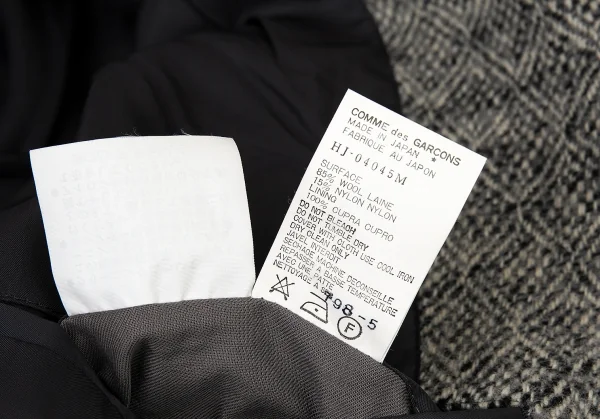 コムデギャルソン オムCOMME des GARCONS HOMME ツイードダイヤ柄3Bジャケット グレーM K-73218_015