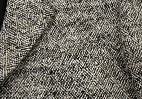 コムデギャルソン オムCOMME des GARCONS HOMME ツイードダイヤ柄3Bジャケット グレーM K-73218_004