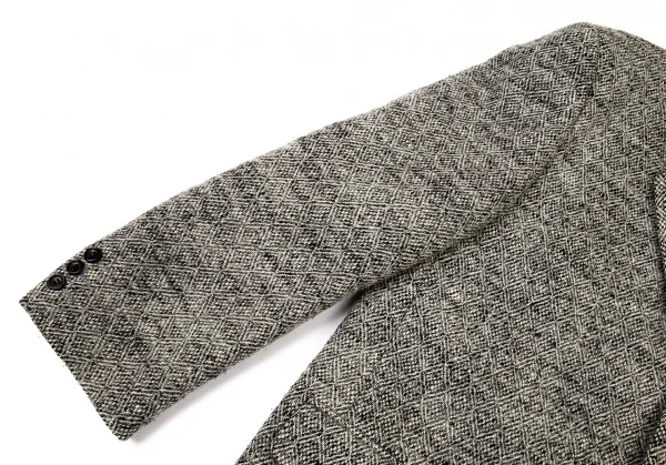 コムデギャルソン オムCOMME des GARCONS HOMME ツイードダイヤ柄3Bジャケット グレーM K-73218_006