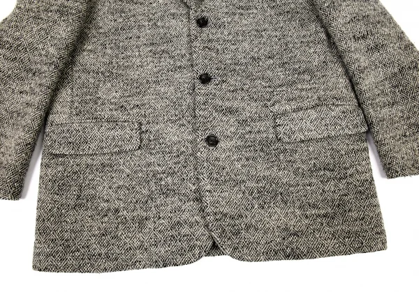 コムデギャルソン オムCOMME des GARCONS HOMME ツイードダイヤ柄3Bジャケット グレーM K-73218_009