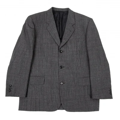 コムデギャルソン オムCOMME des GARCONS HOMME ウールパピートゥース3Bジャケット グレー