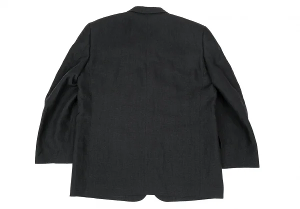 コムデギャルソン オムCOMME des GARCONS HOMME 粗織りリネンウール3Bジャケット チャコールグレーM K-73226_010