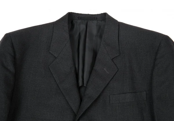 コムデギャルソン オムCOMME des GARCONS HOMME 粗織りリネンウール3Bジャケット チャコールグレーM K-73226_002