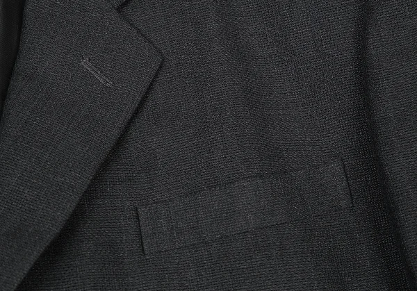 コムデギャルソン オムCOMME des GARCONS HOMME 粗織りリネンウール3Bジャケット チャコールグレーM K-73226_003