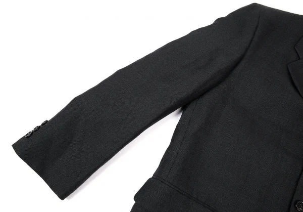 コムデギャルソン オムCOMME des GARCONS HOMME 粗織りリネンウール3Bジャケット チャコールグレーM K-73226_005