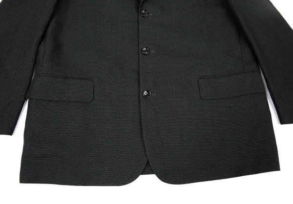 コムデギャルソン オムCOMME des GARCONS HOMME 粗織りリネンウール3Bジャケット チャコールグレーM K-73226_007