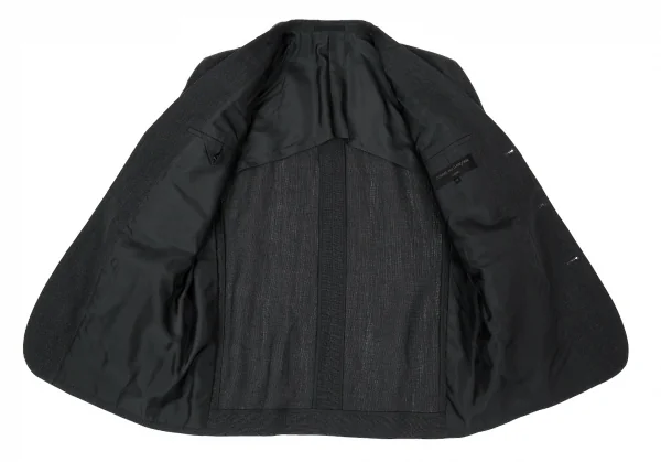 コムデギャルソン オムCOMME des GARCONS HOMME 粗織りリネンウール3Bジャケット チャコールグレーM K-73226_009