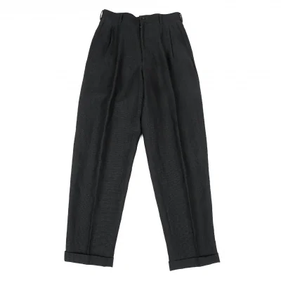 コムデギャルソン オムCOMME des GARCONS HOMME 粗織りリネンウール3Bトラウザーパンツ チャコールグレー