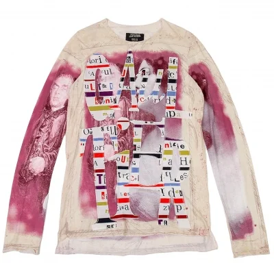 ジャンポールゴルチエ マイユオムJean Paul GAULTIER MAILLE HOMME グラフィックパッチワークカットソー