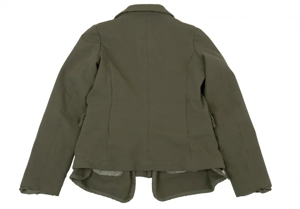 コムコム コムデギャルソンCOMME des GARCONS 製品染めポリ縮ベストレイヤードジャケット カーキXS K-73270_015
