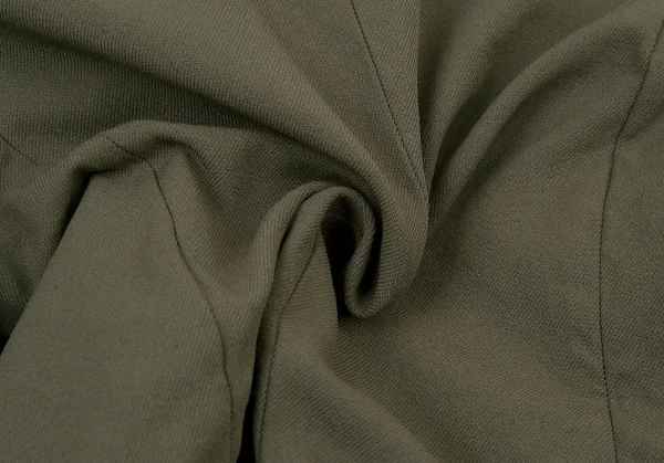 コムコム コムデギャルソンCOMME des GARCONS 製品染めポリ縮ベストレイヤードジャケット カーキXS K-73270_016