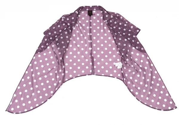 ジャンポールゴルチエ クラシックJean Paul GAULTIER CLASSIQUE ナイロンドットシースルーフロントラウンドシャツ 紫オフ40 K-73319_008