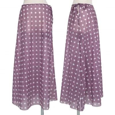 ジャンポールゴルチエ クラシックJean Paul GAULTIER CLASSIQUE ナイロンドットシースルースカート 紫オフ