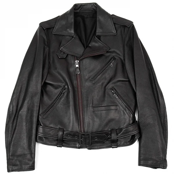 ヨウジヤマモト プールオムYohji Yamamoto POUR HOMME レザーライダースジャケット 黒2 K-73370_001