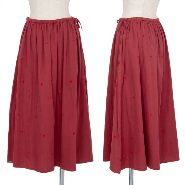 JURGEN LEHL Embroidery Design Skirt Bordeaux M K-73400_001
