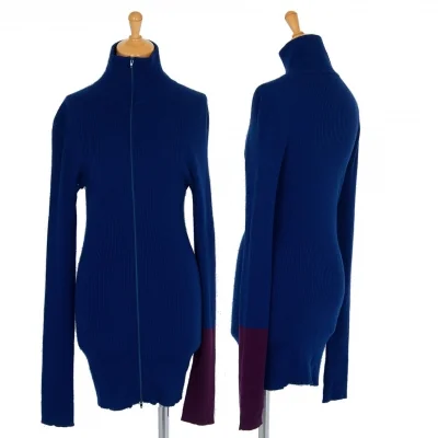 ヨウジヤマモト ファムYohji Yamamoto FEMME リブウールジップニット