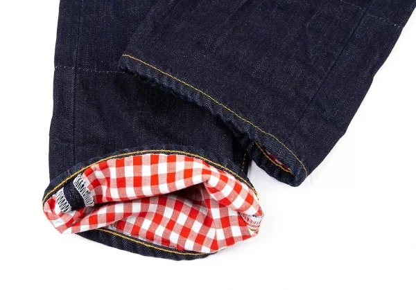ジュンヤワタナベ マンピンク コムデギャルソン×リーバイス JUNYA WATANABE MAN PINK COMME des GARCONS×Levi's チェック切替ジーンズ 紺S K-73546_011