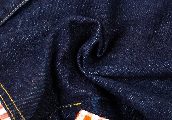 ジュンヤワタナベ マンピンク コムデギャルソン×リーバイス JUNYA WATANABE MAN PINK COMME des GARCONS×Levi's チェック切替ジーンズ 紺S K-73546_016