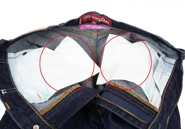 ジュンヤワタナベ マンピンク コムデギャルソン×リーバイス JUNYA WATANABE MAN PINK COMME des GARCONS×Levi's チェック切替ジーンズ 紺S K-73546_007