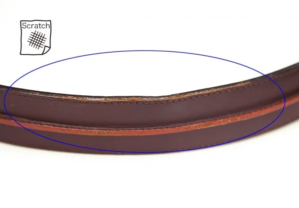 ジャンポールゴルチエJean Paul GAULTIER コバラインデザインレザーベルト 茶赤 K-73566_006