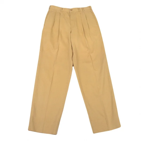 パパスPapas コットンツータックテーパードパンツ ベージュM K-73570_001