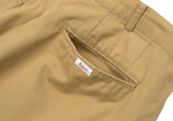 パパスPapas コットンツータックテーパードパンツ ベージュM K-73570_011