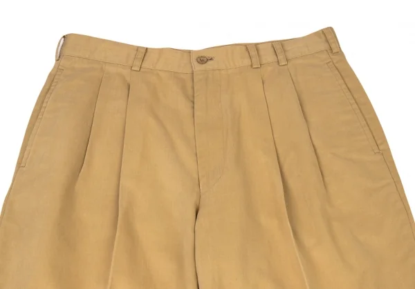 パパスPapas コットンツータックテーパードパンツ ベージュM K-73570_002