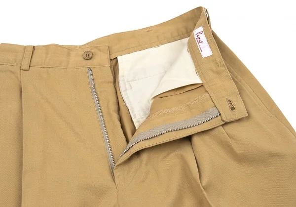 パパスPapas コットンツータックテーパードパンツ ベージュM K-73570_004