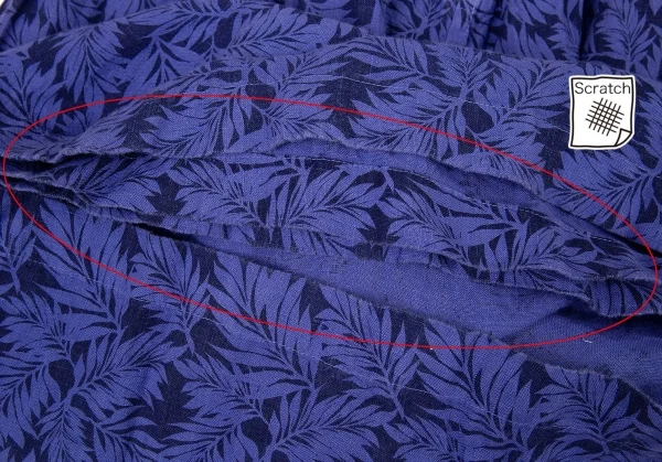 イッセイミヤケ ミーISSEY MIYAKE me カリフラワー切替ボタニカルプリントハーフパンツ 青M位 K-73647_007