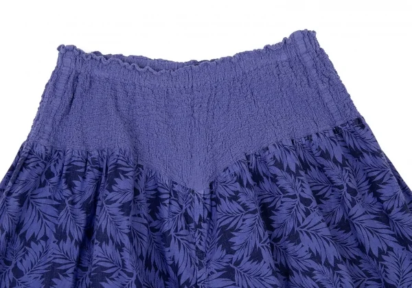 イッセイミヤケ ミーISSEY MIYAKE me カリフラワー切替ボタニカルプリントセットアップ 青M位 K-73648_012