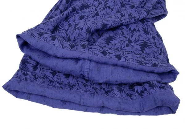 イッセイミヤケ ミーISSEY MIYAKE me カリフラワー切替ボタニカルプリントセットアップ 青M位 K-73648_016