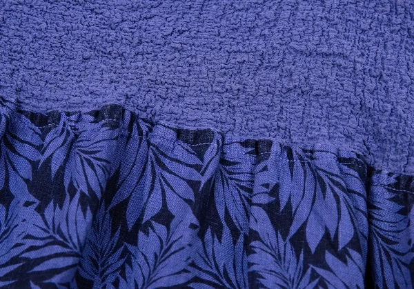 イッセイミヤケ ミーISSEY MIYAKE me カリフラワー切替ボタニカルプリントセットアップ 青M位 K-73648_005