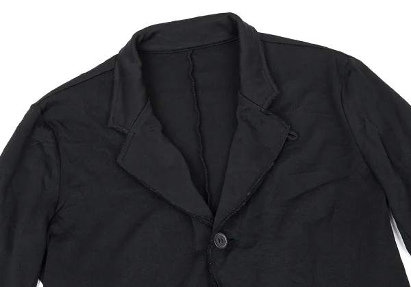 ワイズY's ポリエステル裁ち切りデザインジャケット 黒2 K-73691_003