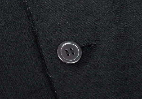 ワイズY's ポリエステル裁ち切りデザインジャケット 黒2 K-73691_006