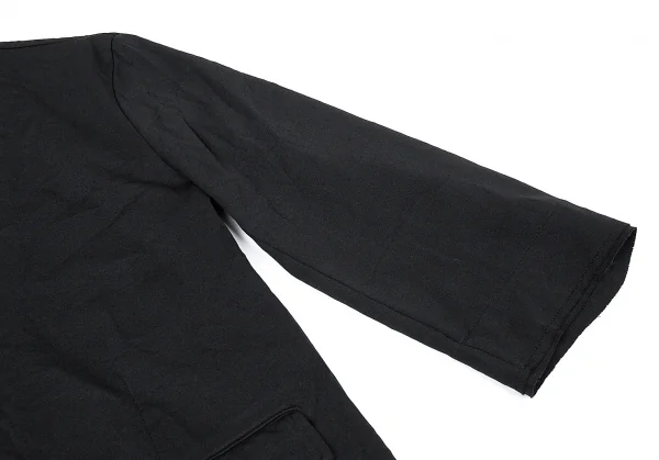 ワイズY's ポリエステル裁ち切りデザインジャケット 黒2 K-73691_007