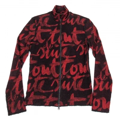 ジャンポールゴルチエ オムJean Paul GAULTIER HOMME レタリングプリントドライバーズニット