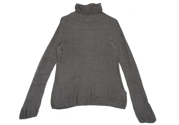 ラグネ キカス ヨウジヤマモトRAGNE KIKAS Yohji Yamamoto シルク混ハイネックレーヨンニット グレー2 K-73799_002