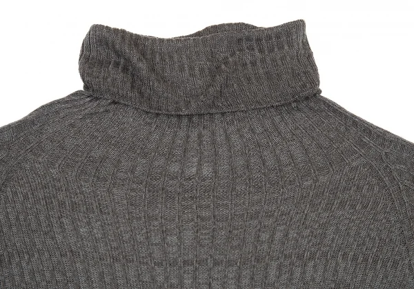 ラグネ キカス ヨウジヤマモトRAGNE KIKAS Yohji Yamamoto シルク混ハイネックレーヨンニット グレー2 K-73799_003