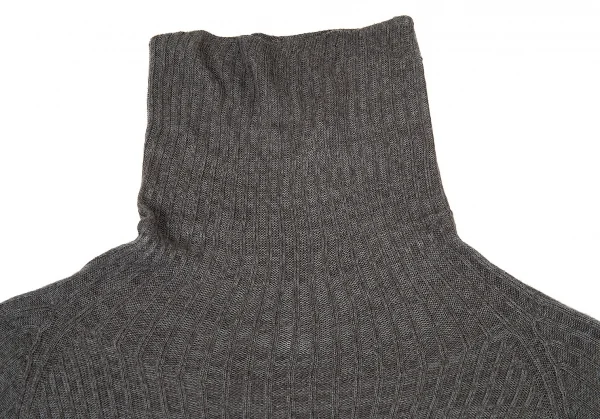 ラグネ キカス ヨウジヤマモトRAGNE KIKAS Yohji Yamamoto シルク混ハイネックレーヨンニット グレー2 K-73799_005
