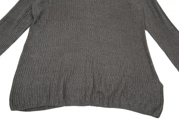 ラグネ キカス ヨウジヤマモトRAGNE KIKAS Yohji Yamamoto シルク混ハイネックレーヨンニット グレー2 K-73799_009
