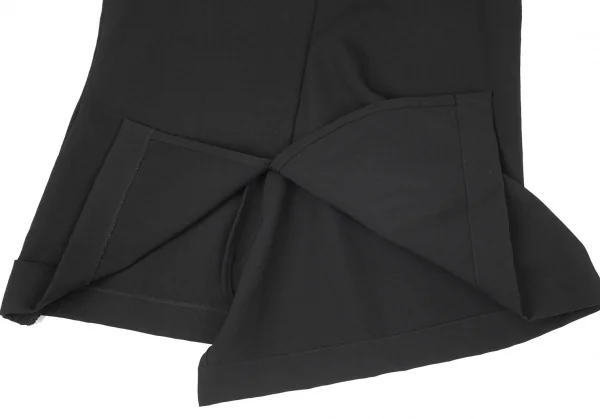 ワイズY's ウールギャバサルエルパンツ風スカート 黒2 K-73949_011