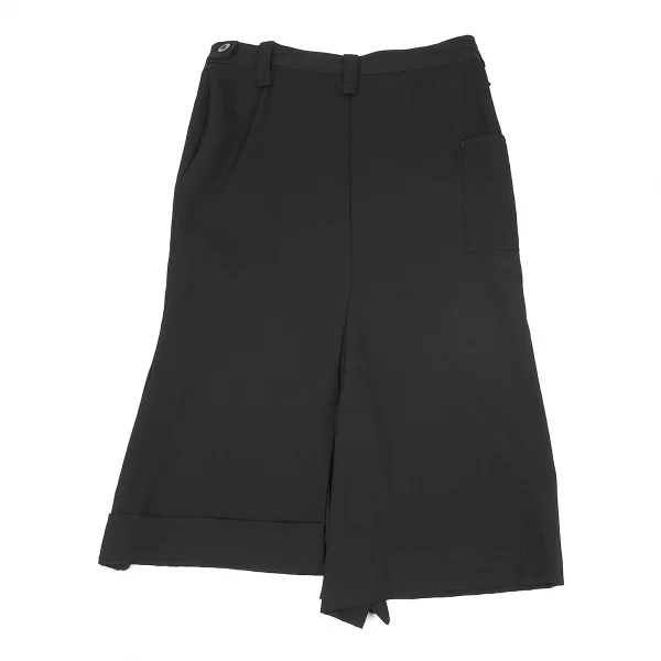 ワイズY's ウールギャバサルエルパンツ風スカート 黒2 K-73949_009