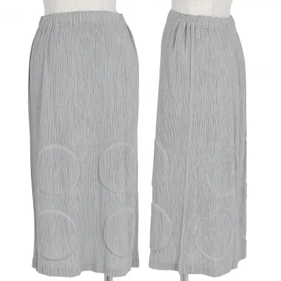 イッセイミヤケ ホワイトレーベルISSEY MIYAKE WHITELABEL サークルエンボスプリーツスカート